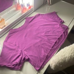 Lululemon all yours purple crop tee